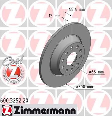 Тормозной диск Otto Zimmermann 600.3252.20
