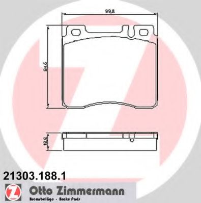 Тормозные колодки Otto Zimmermann 21303.188.1