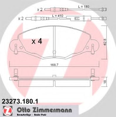 Тормозные колодки Otto Zimmermann 23273.180.1