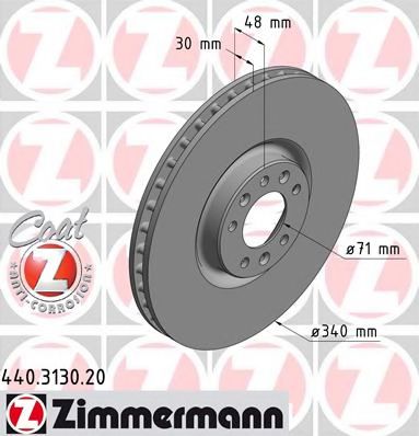 Тормозной диск Otto Zimmermann 440.3130.20