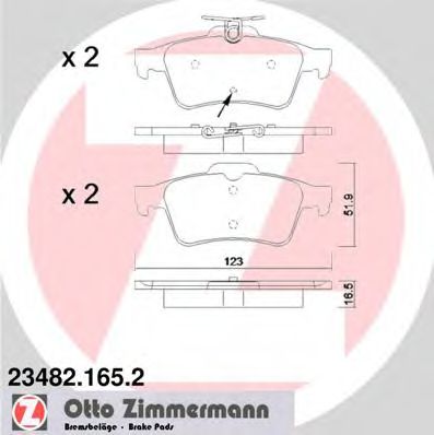 Тормозные колодки Otto Zimmermann 23482.165.2