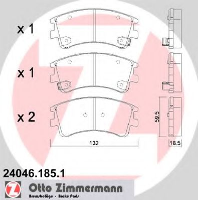 Тормозные колодки Otto Zimmermann 24046.185.1