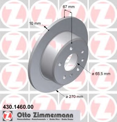 Тормозной диск Otto Zimmermann 430.1460.00
