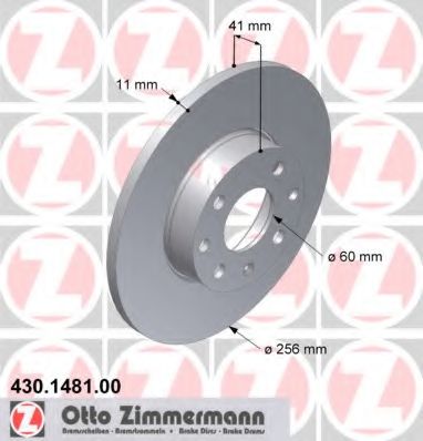 Тормозной диск Otto Zimmermann 430.1481.00