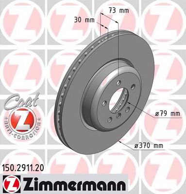 Тормозной диск Otto Zimmermann 150.2911.20