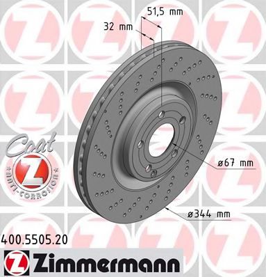 Тормозной диск Otto Zimmermann 400.5505.20