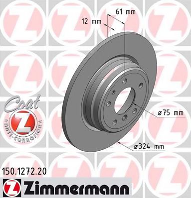 Тормозной диск Otto Zimmermann 150.1272.20