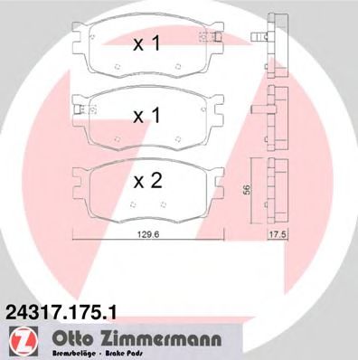 Тормозные колодки Otto Zimmermann 24317.175.1