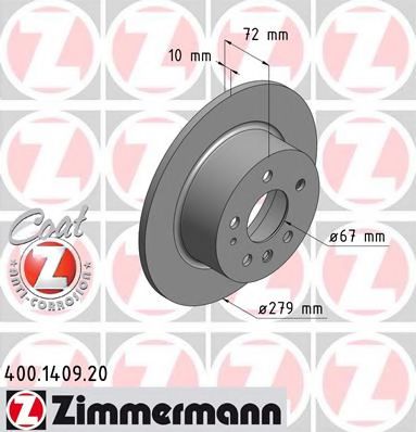 Тормозной диск Otto Zimmermann 400.1409.20