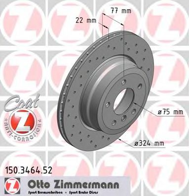 Тормозной диск Otto Zimmermann 150.3464.52