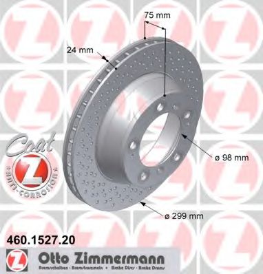 Тормозной диск Otto Zimmermann 460.1527.20