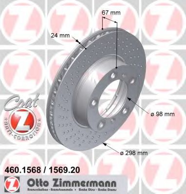 Тормозной диск Otto Zimmermann 460.1569.20