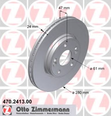 Тормозной диск Otto Zimmermann 470.2413.00