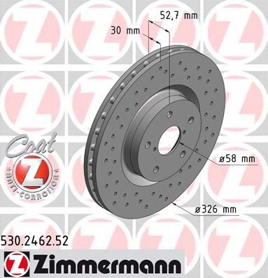 Тормозной диск Otto Zimmermann 530.2462.52