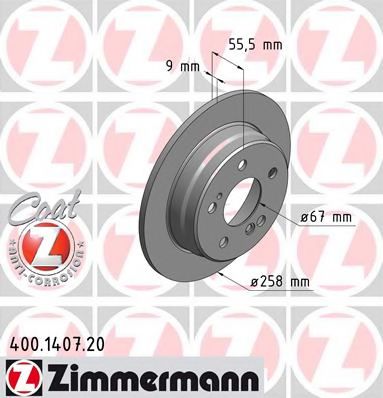 Тормозной диск Otto Zimmermann 400.1407.20
