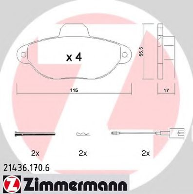 Тормозные колодки Otto Zimmermann 21436.170.6