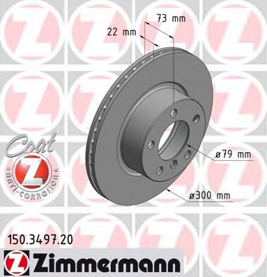 Тормозной диск Otto Zimmermann 150.3497.20
