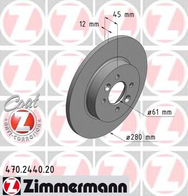 Тормозной диск Otto Zimmermann 470.2440.20