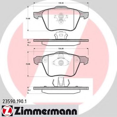 Тормозные колодки Otto Zimmermann 23590.190.1