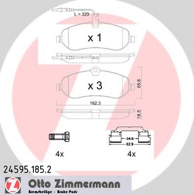 Тормозные колодки Otto Zimmermann 24595.185.2