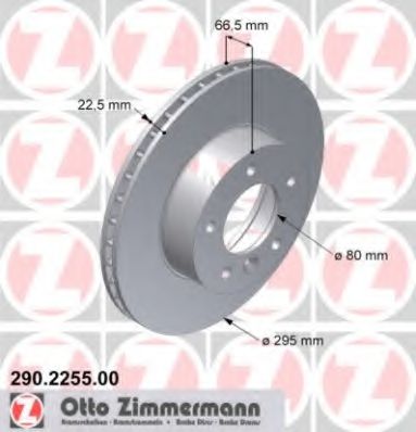 Тормозной диск Otto Zimmermann 290.2255.00