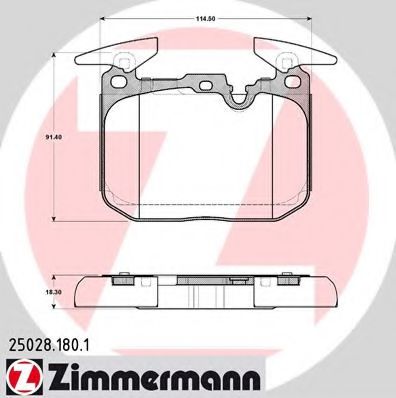 Тормозные колодки Otto Zimmermann 25028.180.1