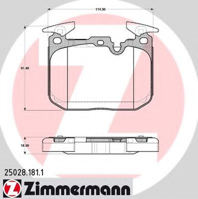 Тормозные колодки Otto Zimmermann 25028.181.1
