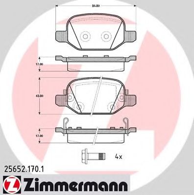 Тормозные колодки Otto Zimmermann 25652.170.1
