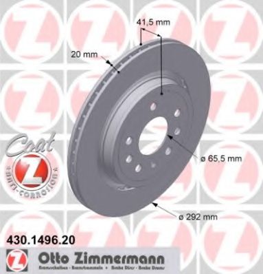 Тормозной диск Otto Zimmermann 430.1496.20