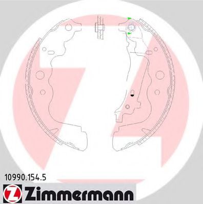 Тормозные колодки барабанные Otto Zimmermann 10990.154.5