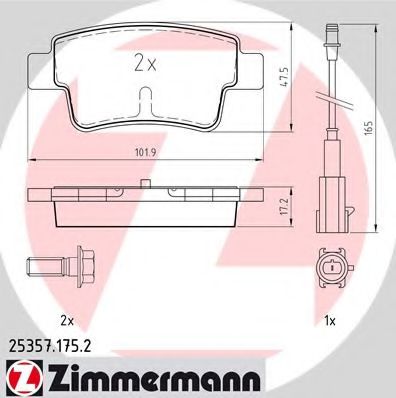 Тормозные колодки Otto Zimmermann 25357.175.2