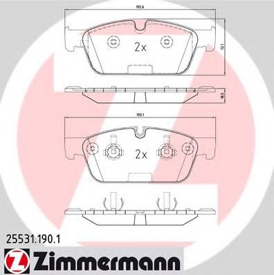 Тормозные колодки Otto Zimmermann 25531.190.1