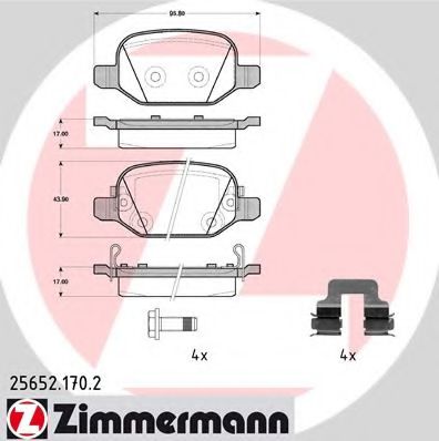 Тормозные колодки Otto Zimmermann 25652.170.2