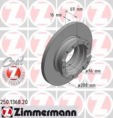 Тормозной диск Otto Zimmermann 250.1368.20