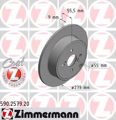 Тормозной диск Otto Zimmermann 590.2579.20