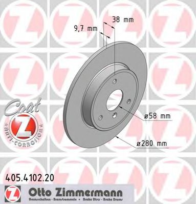 Тормозной диск Otto Zimmermann 405.4102.20