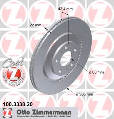 Тормозной диск Otto Zimmermann 100.3338.20