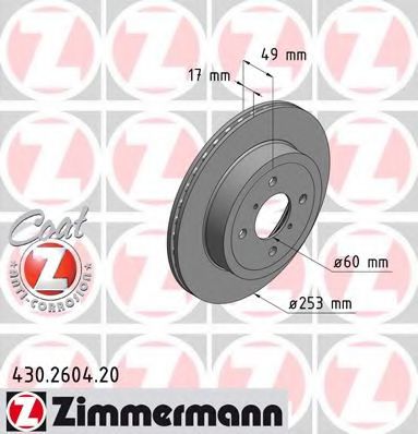 Тормозной диск Otto Zimmermann 430.2604.20