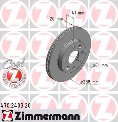Тормозной диск Otto Zimmermann 470.2403.20