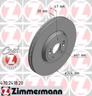 Тормозной диск Otto Zimmermann 470.2418.20