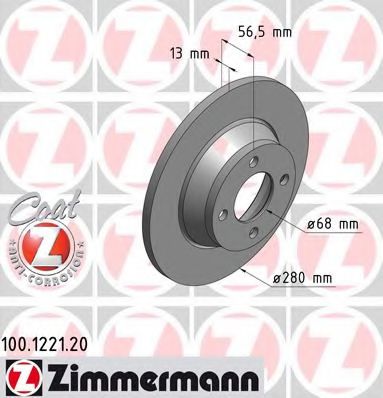 Тормозной диск Otto Zimmermann 100.1221.20