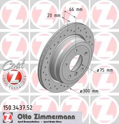 Тормозной диск Otto Zimmermann 150.3437.52