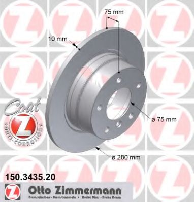 Тормозной диск Otto Zimmermann 150.3435.20