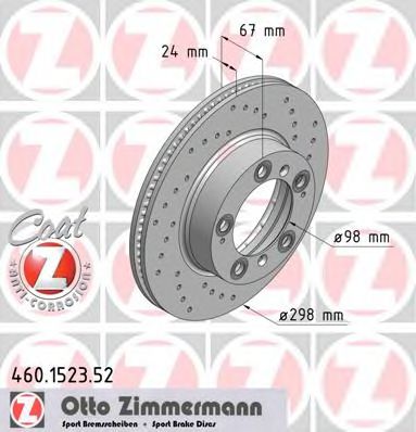 Тормозной диск Otto Zimmermann 460.1523.52