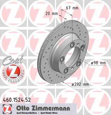 Тормозной диск Otto Zimmermann 460.1524.52