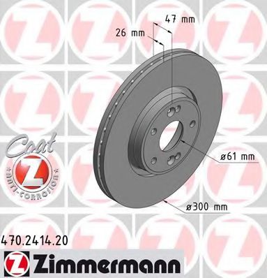 Тормозной диск Otto Zimmermann 470.2414.20