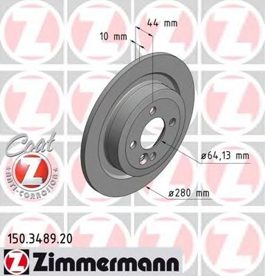 Тормозной диск Otto Zimmermann 150.3489.20