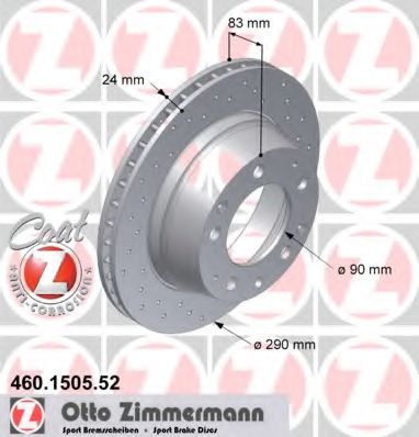 Тормозной диск Otto Zimmermann 460.1505.52