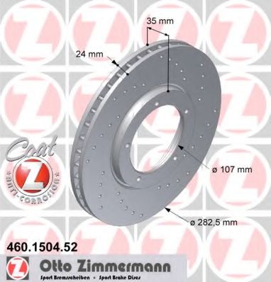 Тормозной диск Otto Zimmermann 460.1504.52