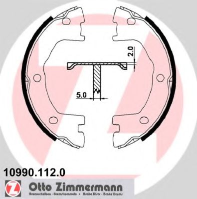 Тормозные колодки барабанные Otto Zimmermann 10990.112.0